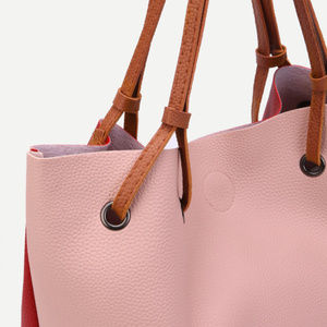 Pink Red Tote Bag with Clutchbag nwot!